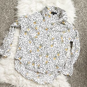 Velvet Heart | Flowy Pineapple Button Down Blouse